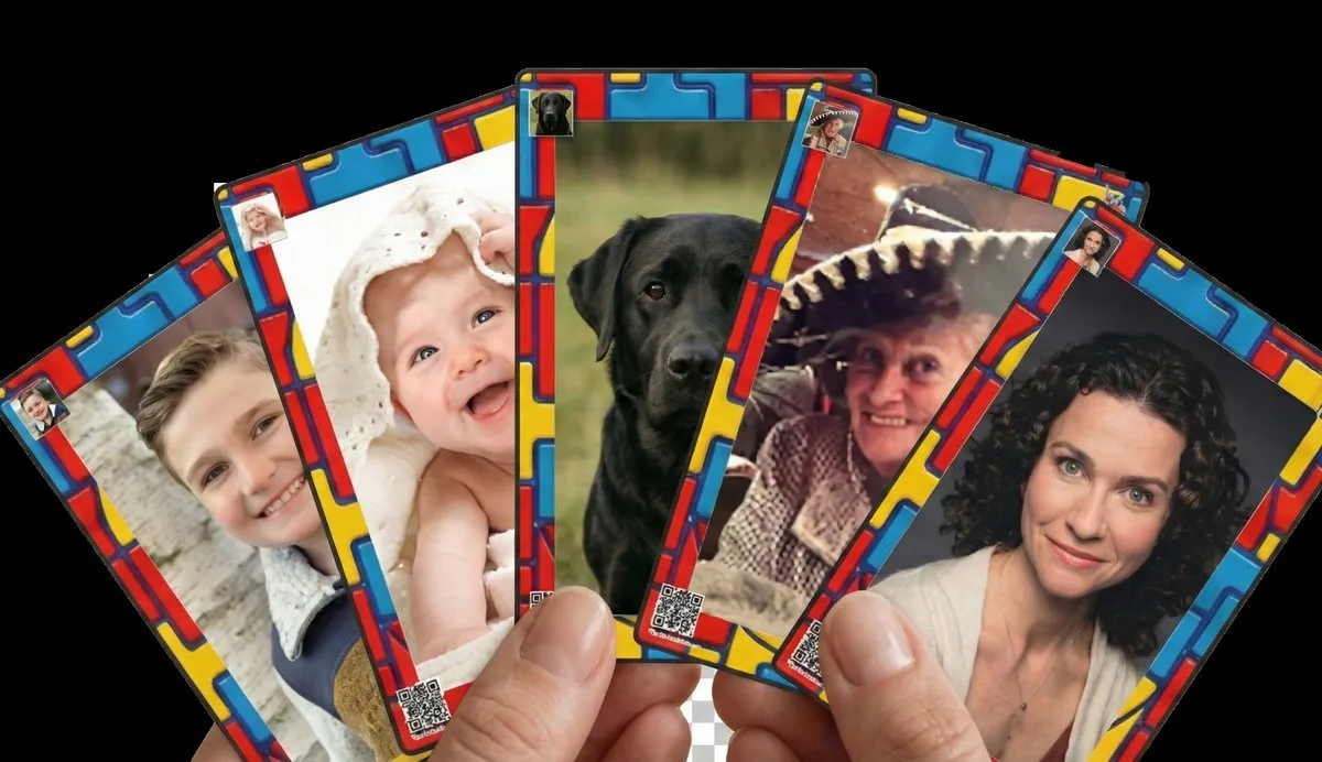 Classic PhotoMatchFun cards made from familiar family photos