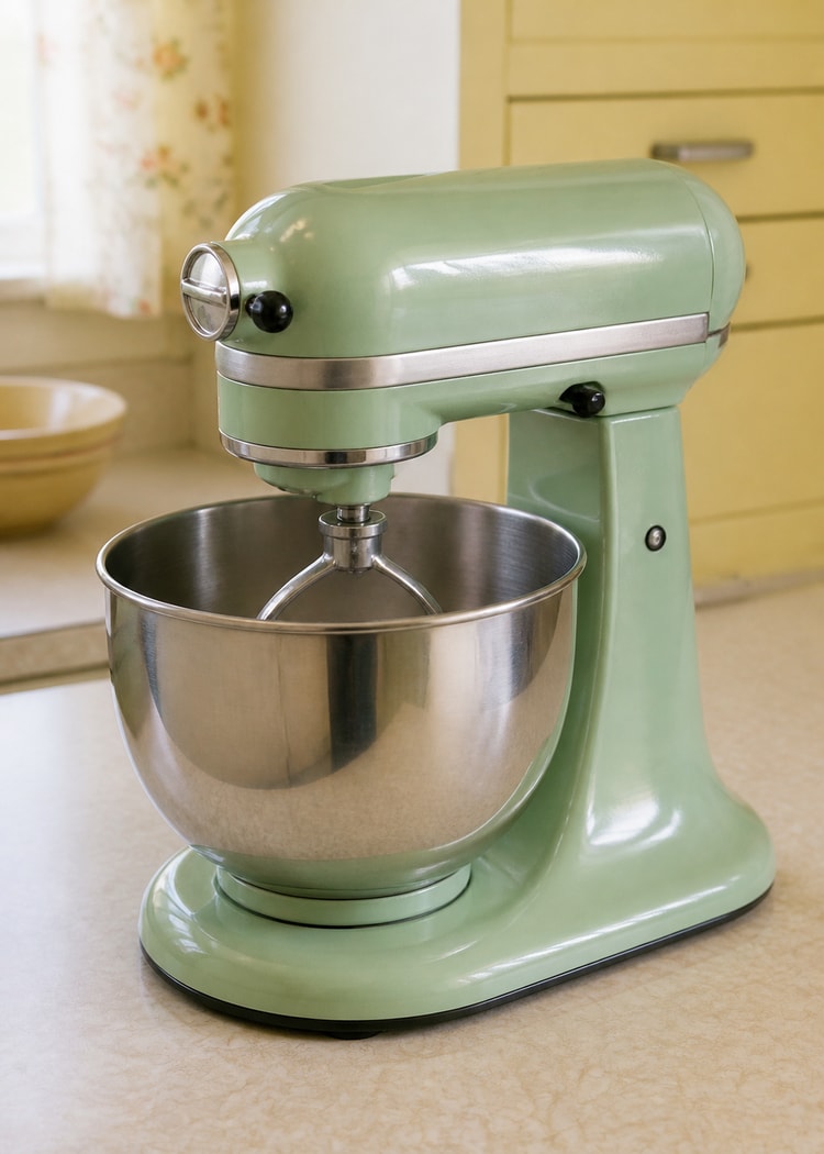 Mint green stand mixer