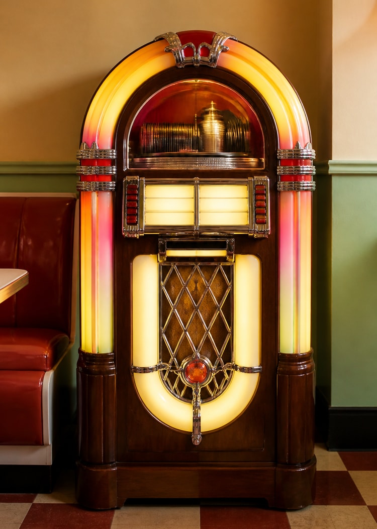 Colorful vintage jukebox