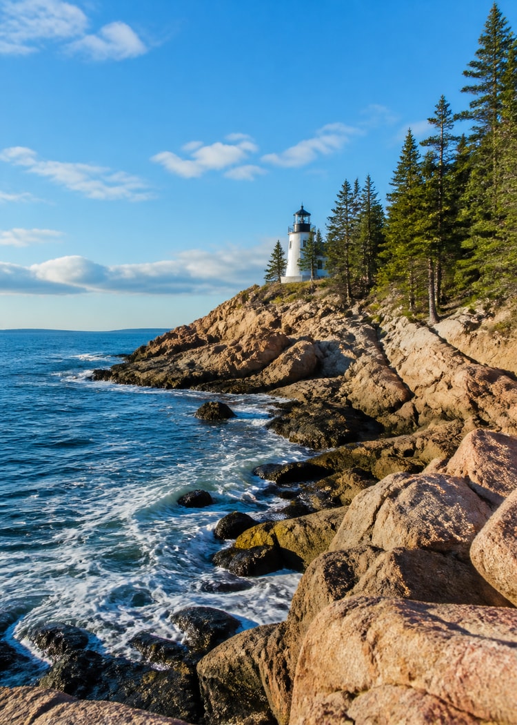 Acadia coast and lighthouse