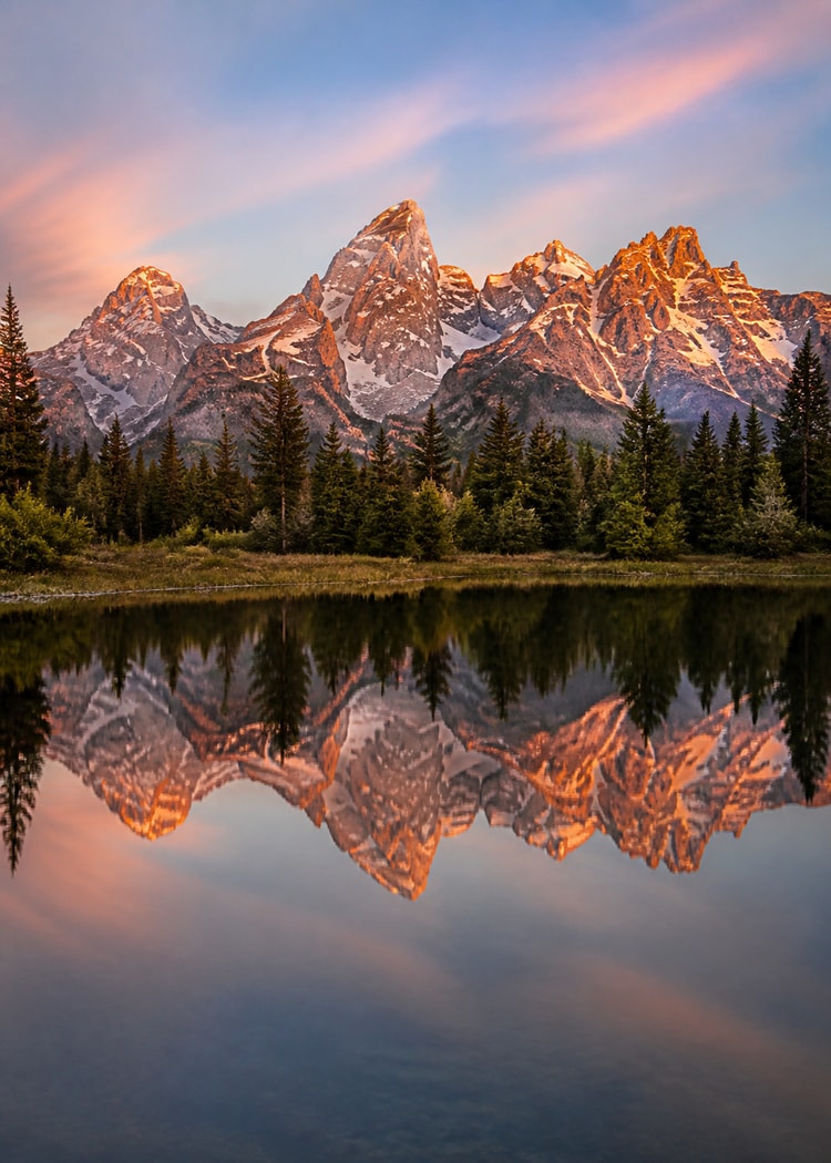 Grand Teton mountain reflection